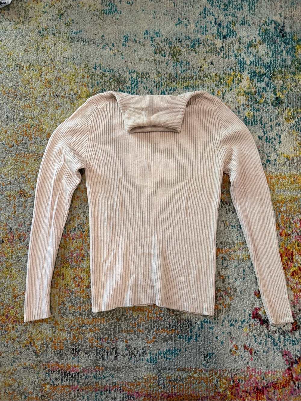 Joseph Ribbed Long Sleeve Turtleneck Sweater - Ivory